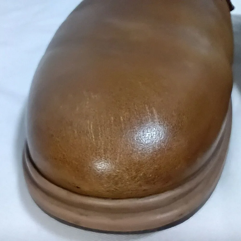 Amberjack Men's Size 12 The Original Full Grain Leather Dress Shoes Honey Tan